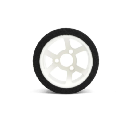 PAIR OF REAR TYRES 1\12 SHORE 32 ON WHITE RIMS #006-0042